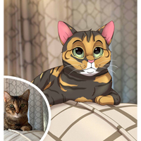 Lemmikkikuva monimutkaisella taustalla